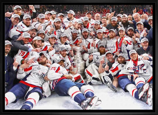 Washington Capitals 20" x 29" Framed Canvas 2018 Stanley Cup 31.5" x 22.5"
